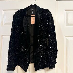 Large - Sequin Black Blazer